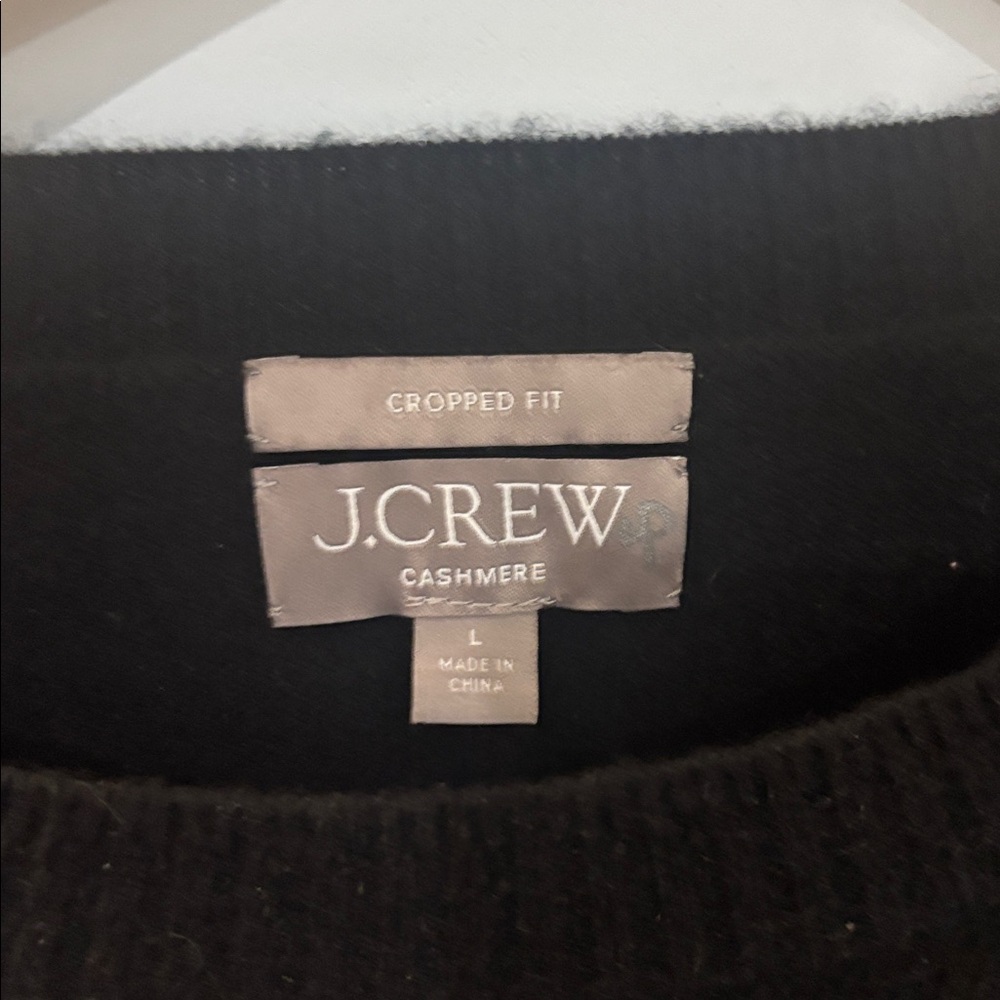 J.Crew 100% Cashmere Cropped Fit Sweater Sz Large - Picture 6 of 11